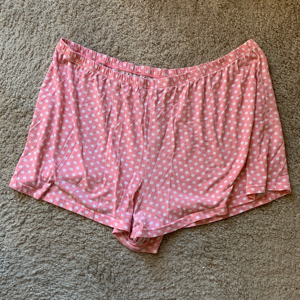 Peach color polka dots